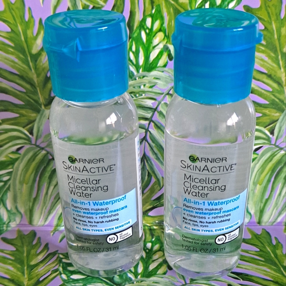 2x Garnier Micellar Cleaning All in 1 Water 31ML each, Travel Size.